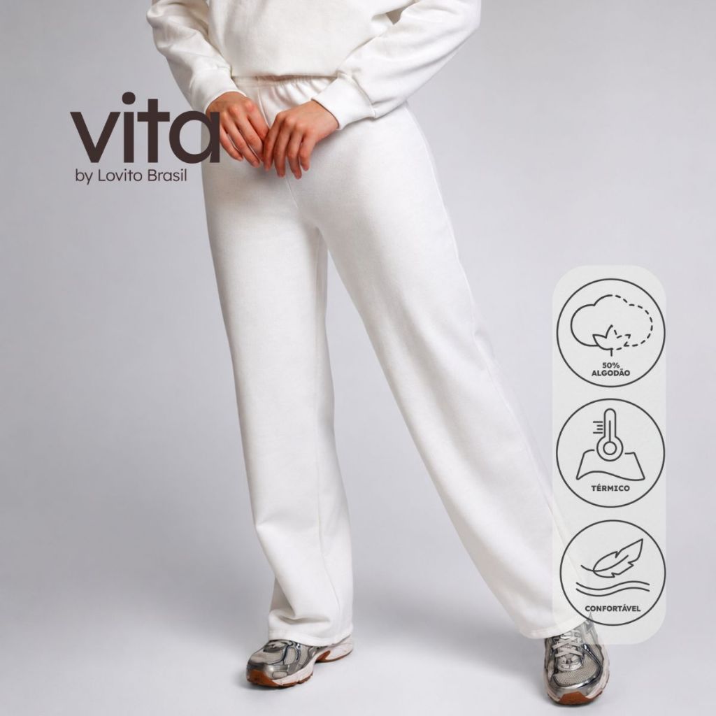 Lovito Calça Feminina Esportiva de Moletom Básico Liso SPB20122042