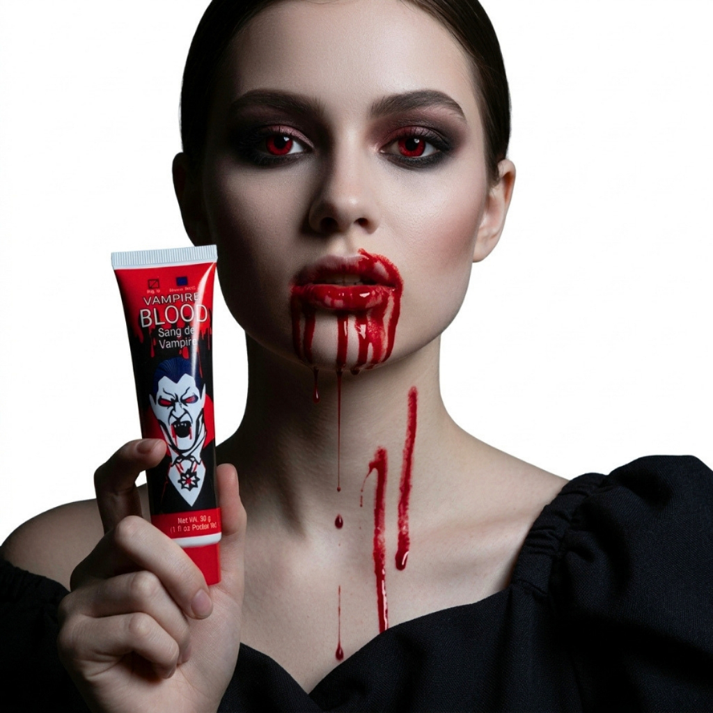 Sangue Falso Vampire Blood Maquiagem Halloween Tubo 28g Festa Fantasia · foto 2
