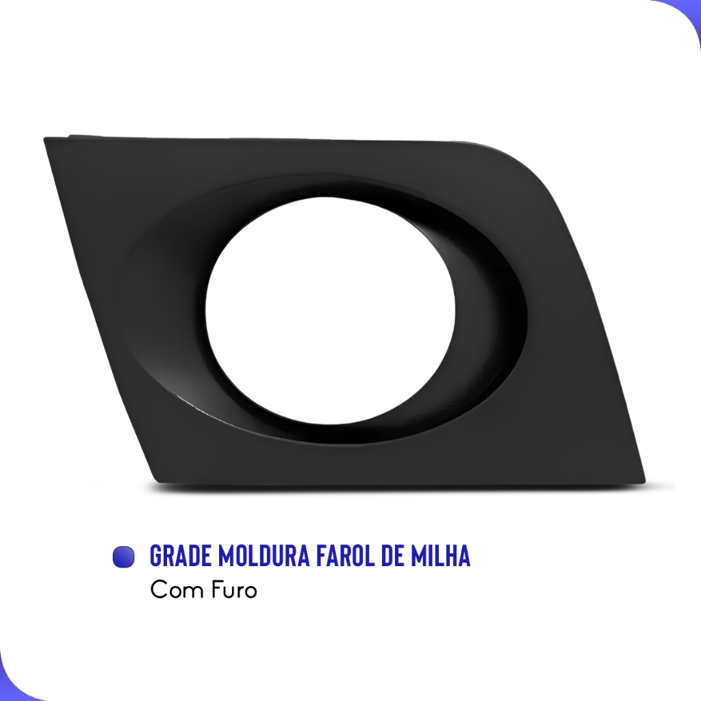 Grade Moldura Farol Milha Agile 2009 a 2013 Com Furo · foto 2