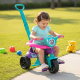 Triciclo velotrol com pedais e empurrador