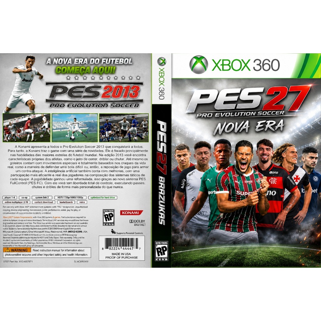 Lançamento Novo PES 2027 - Xbox 360 Brazukas - XBOX 360 RGH/JTAG/AURORA