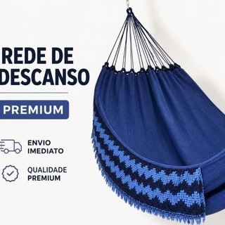Par de Redes Casal ou Solteiro Dormir Jeans Descanso Reforçada Confortável Macia Design Premium