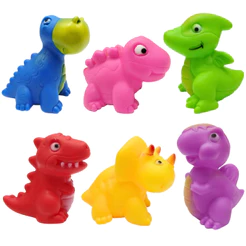 Kit 6 Bichinhos De banho Brinquedo Dinossauros Em Borracha Para Bebe Brincar Banho Piscina Infantil