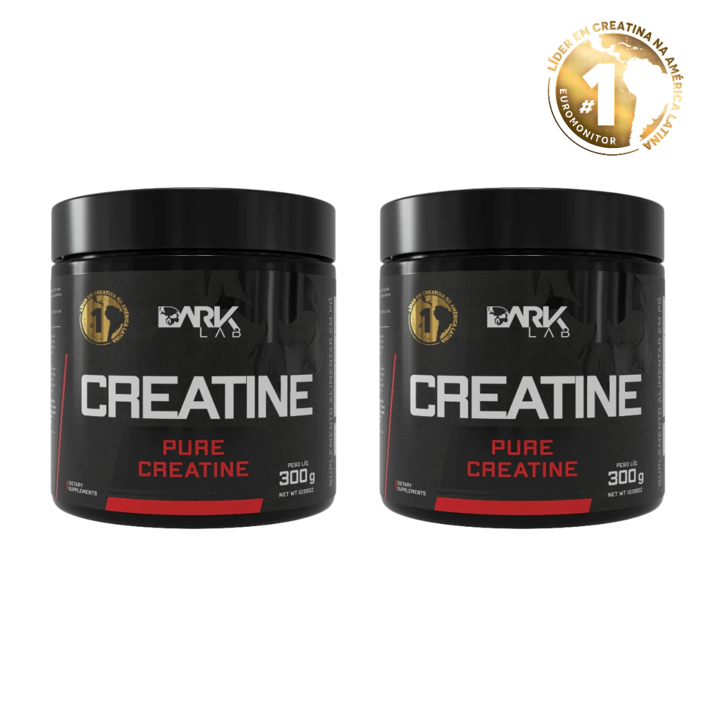 Kit 2x Creatina Monohidratada Pura 300g Dark Lab - 100% Pura