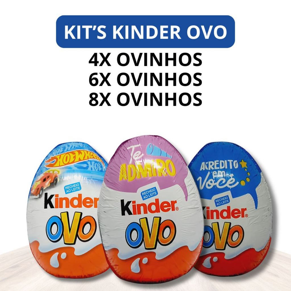 Kinder Ovo Fracionado Coleções Hot Wheels, Meninos e Meninas