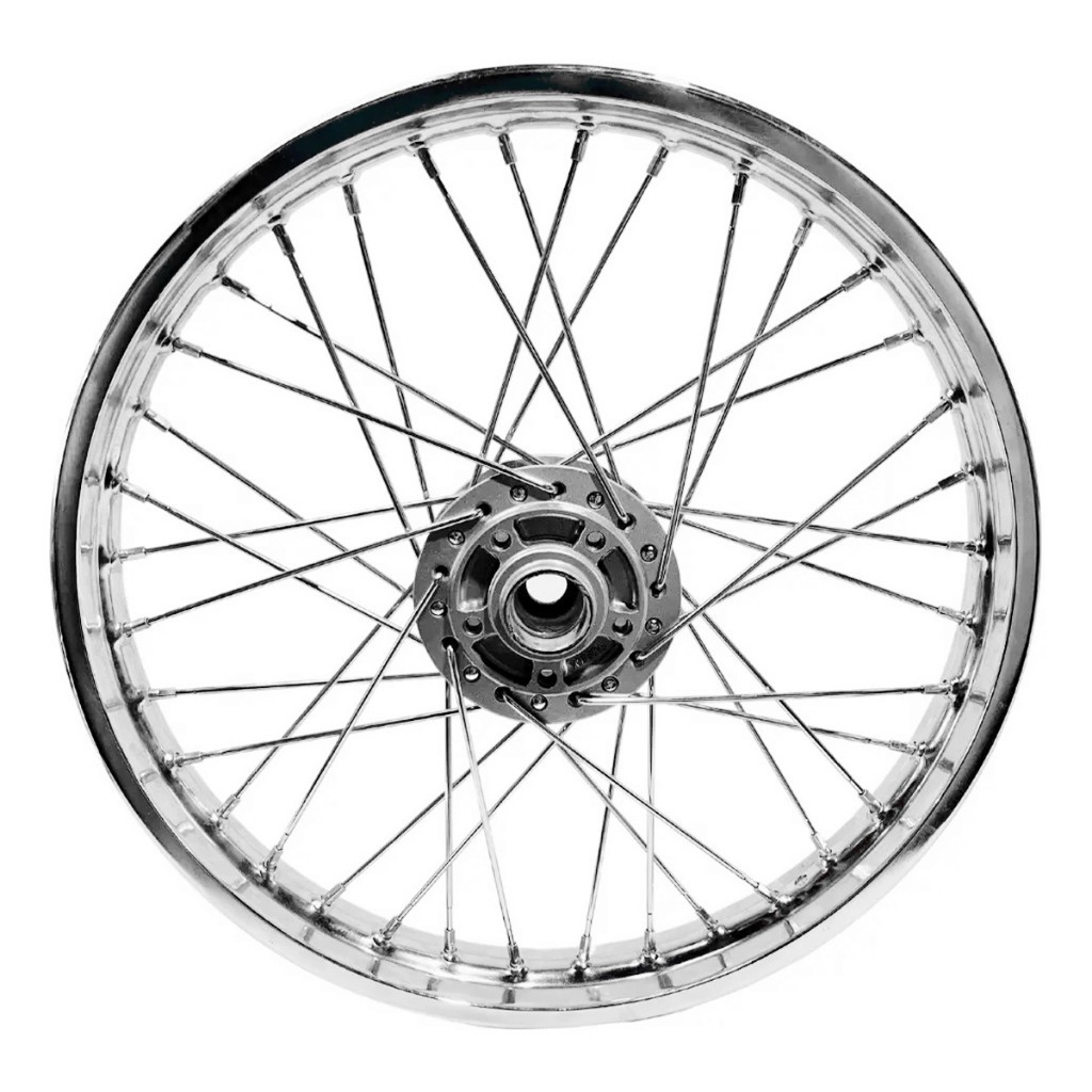 Roda Cromada Dianteira Titan 150 04 á 13 Fan 150 09 á 13 Start 160 Raio 4mm Cromado Freio Disco