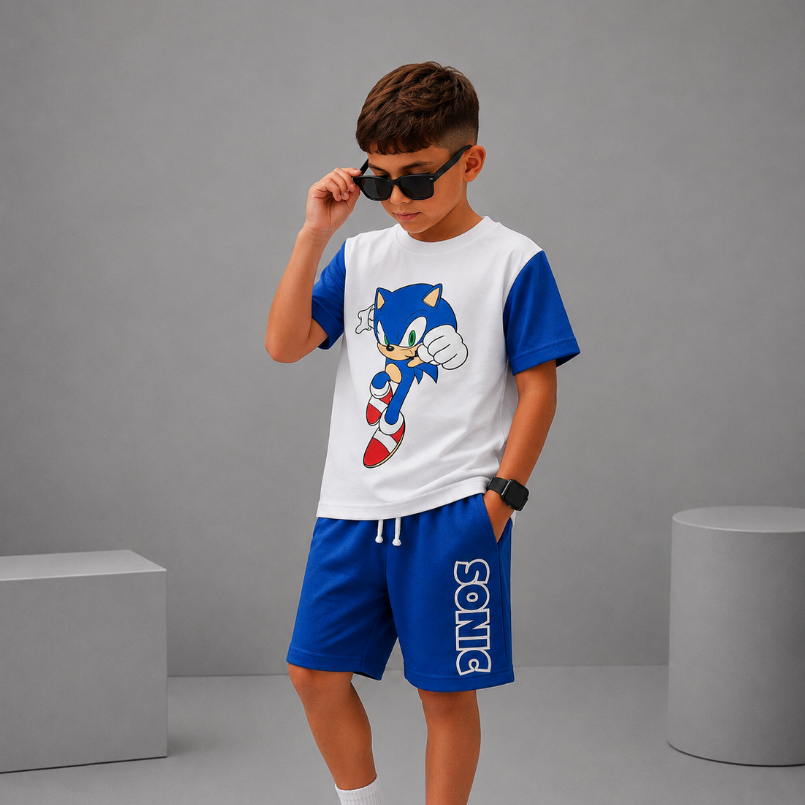 Kit Conjunto Infantil Menino Blusa e Short Fresquinho para Natal e Fim de Ano | Leve e Confortável | 2 anos a 14 Anos