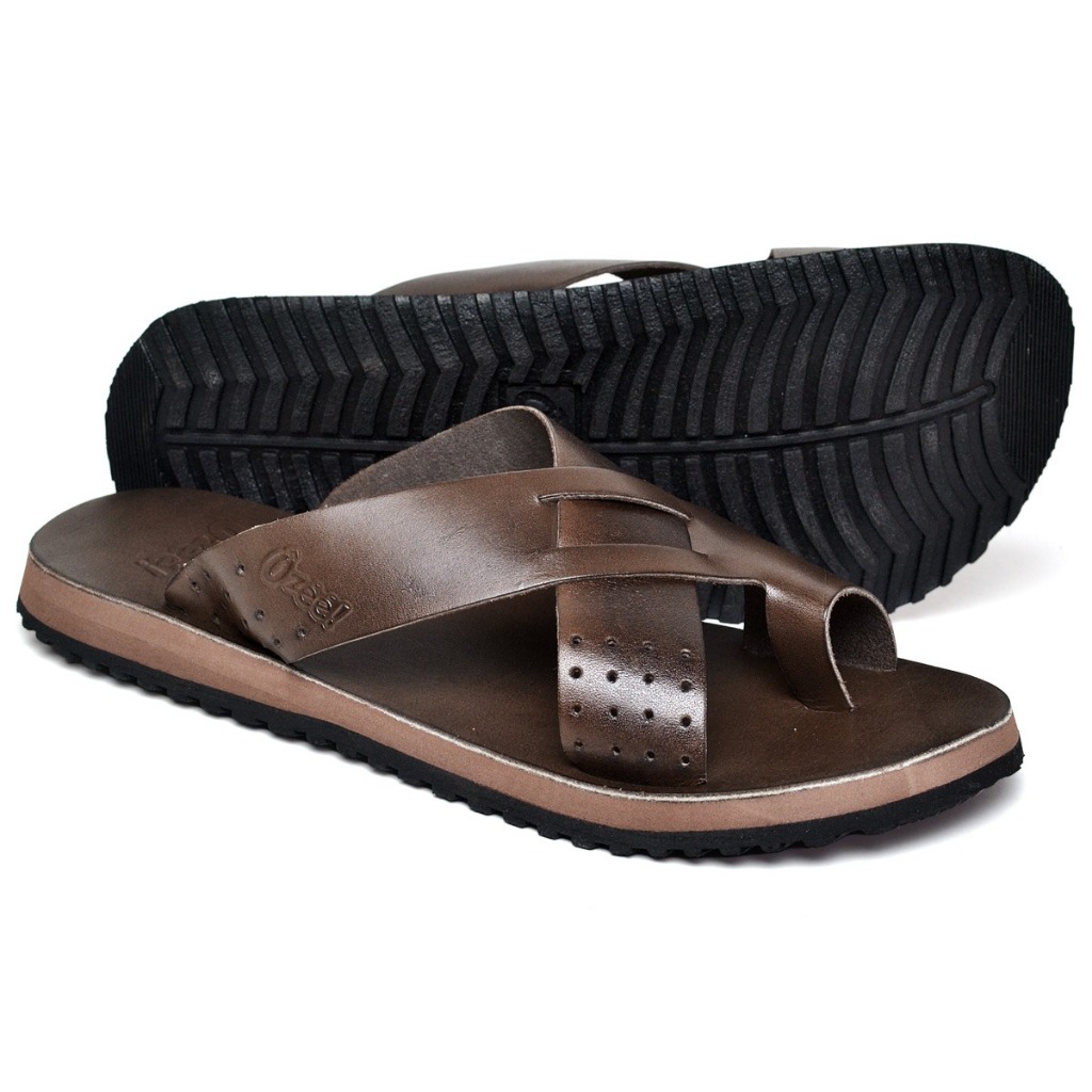 Chinelo Sandália Masculino De Dedo e Trançado Casual Confortável Couro Legítimo Solado De Borracha Anti Derrapante Verão
