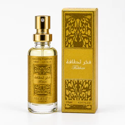 Perfume Árabe Secret’s Parfum Fakhar Gold 15ml - Fragrância Floral, Cítrica, Âmbar, Alta Fixação