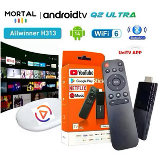 Fire Stick Wolf TV One™ Q2 Ultra Android TV 14 Wi-Fi Bluetooth HDMI | Uni/TV App Streaming Smart TV