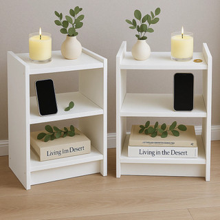 Kit com 2 Mesa de Cabeceira Criado Mudo Para Quarto Beira de Cama Decoração