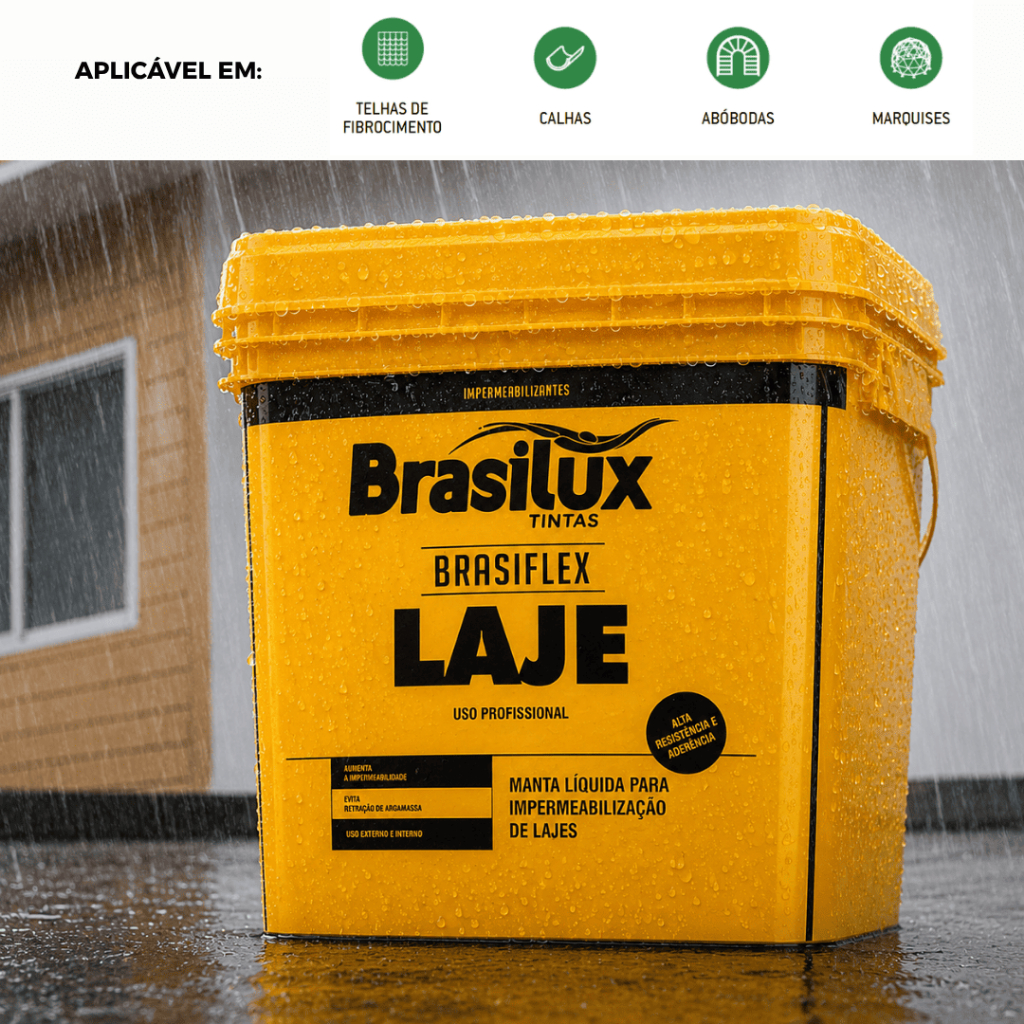 Manta Líquida Impermeabilizante Branco Laje 3,6L Brasilux