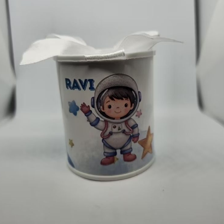 Tubolata Personalizada astronauta -Lembrancinha com Nome | Chá de Bebê, Aniversário e Mesversário