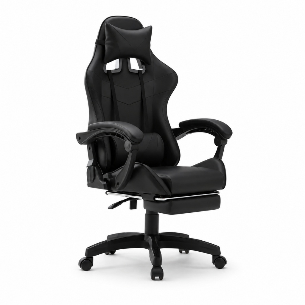Cadeira Gamer Ergonômica Nitro Escritório Couro Sintético Reclinável Altura Ajustável Apoio Pés