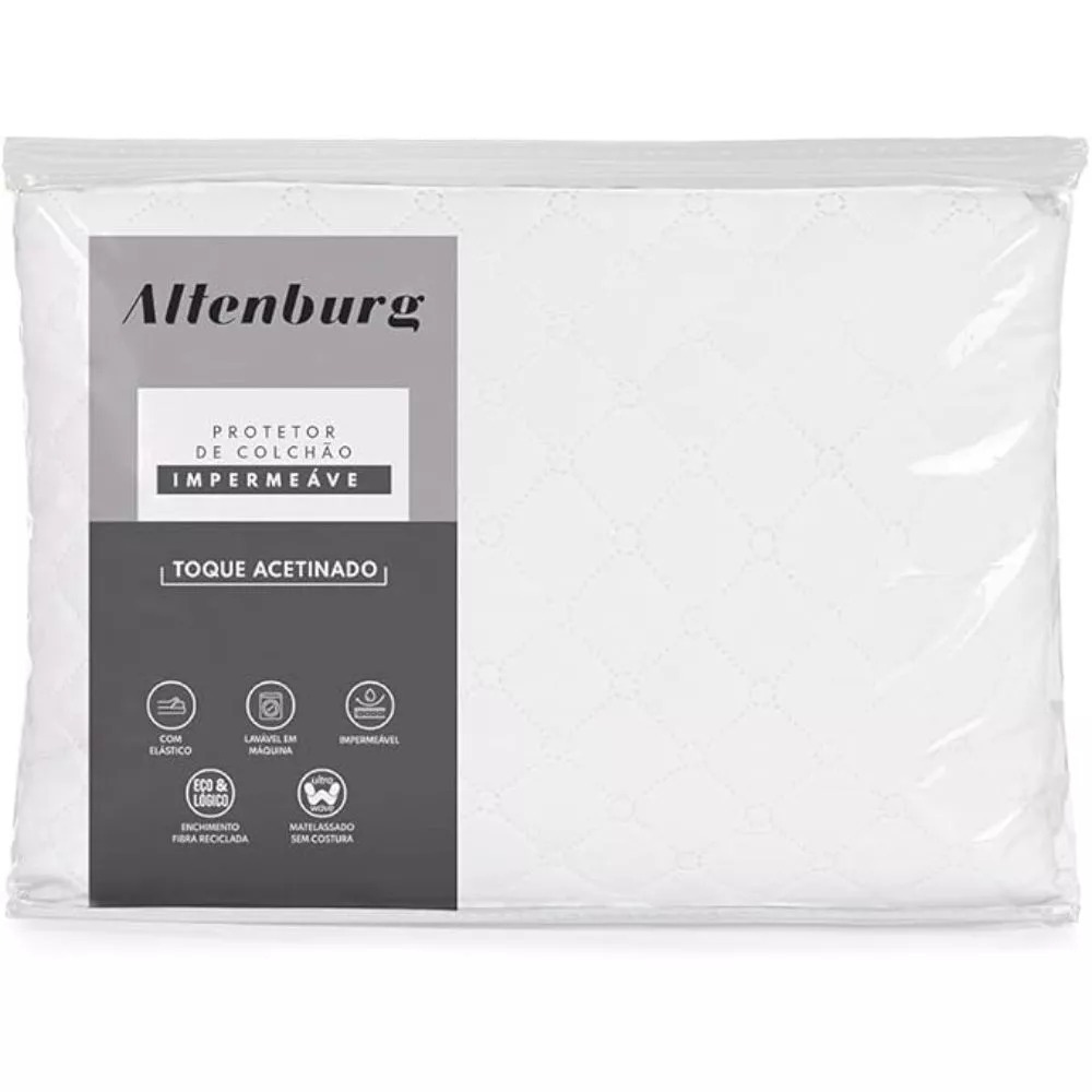Protetor de Colchão Original Altenburg Impermeável Toque Acetinado - Solteiro, Casal, Queen e King Size