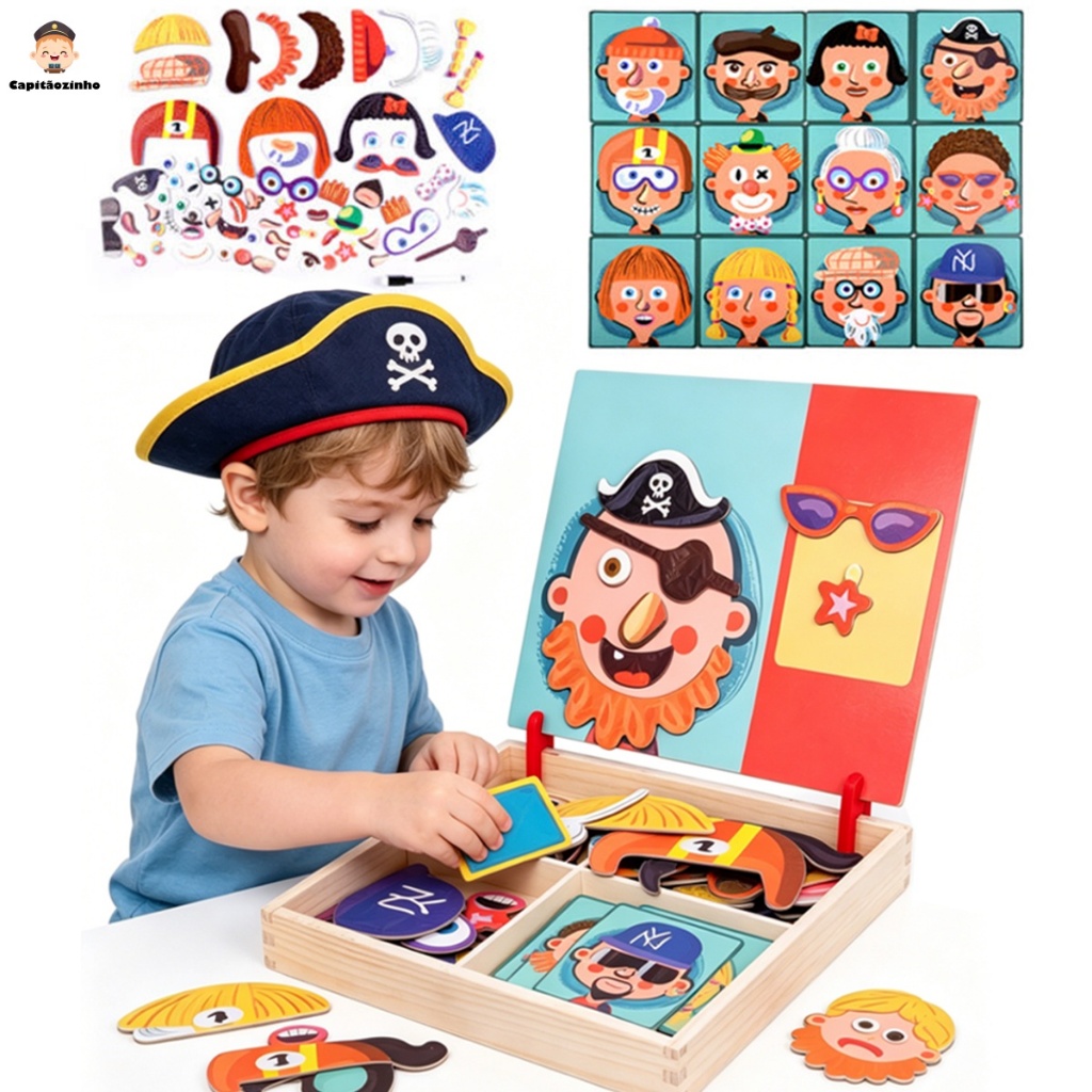 Crianças Montessori Toy Puzzle Crianças Magnetic Magnet Puzzle