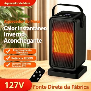 Aquecedor elétrico portátil de 127 V,60 Hz,proteção contra superaquecimento e função de termostato