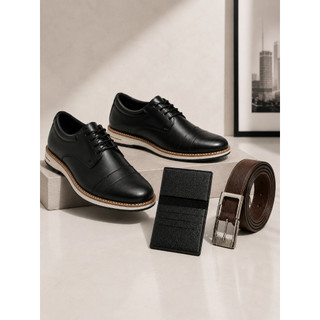 Kit Sapato Social Masculino Oxford + Cinto + Carteira