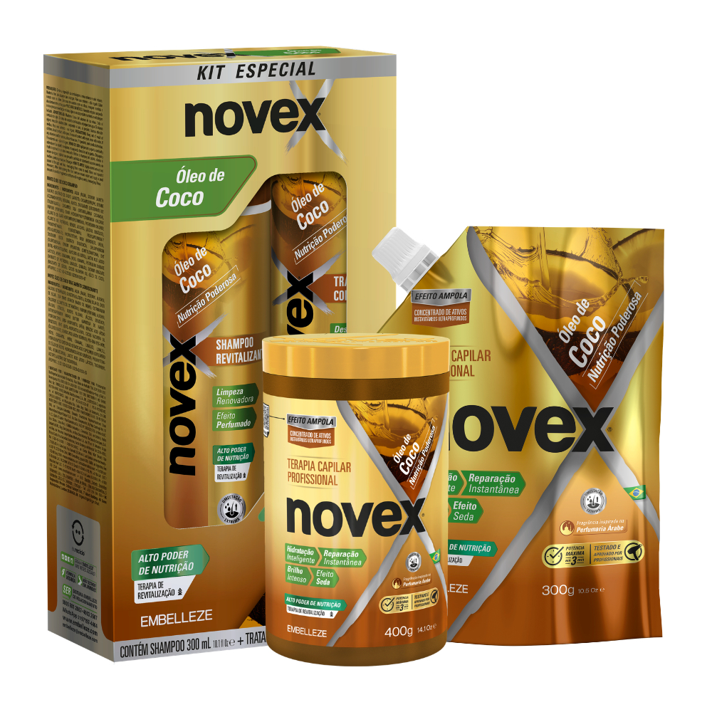 Kit de Tratamento Novex Refil Óleo de Coco
