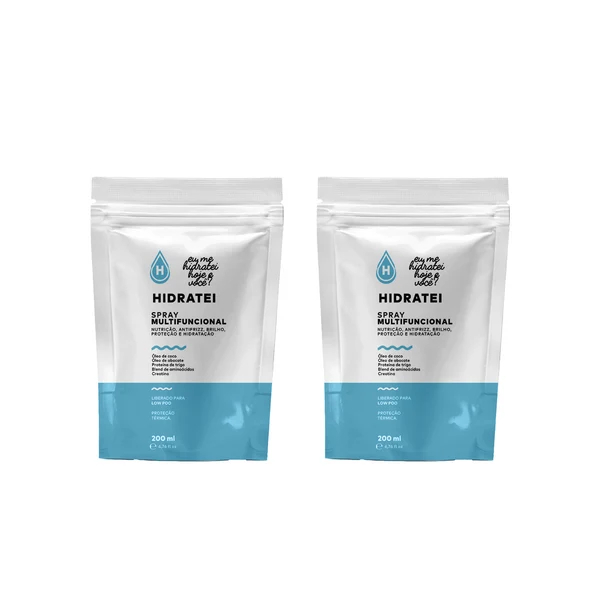 Kit 2 Refis Spray Multifuncional Hidratei 200ml Leave-in Antifrizz