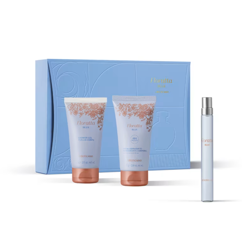 Mini kit presente Floratta Blue com três itens