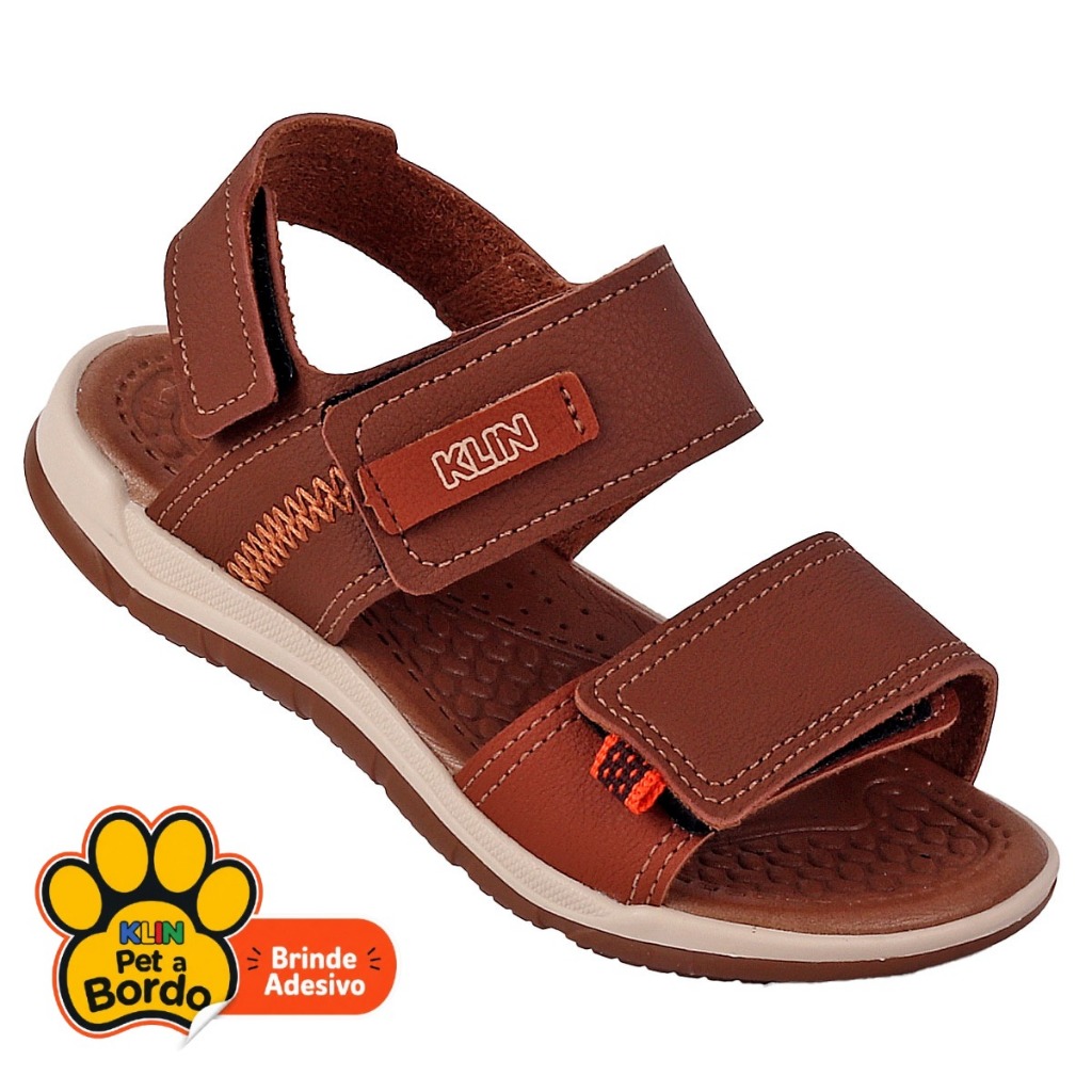 Papete Infantil Menino Casual Line Play KLIN - Marrom