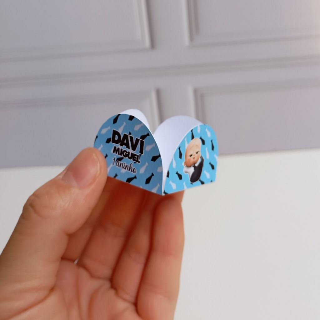 25 a 95 Forminha de doce brigadeiro Personalizada PODEROSO CHEFINHO - 4 pétalas - Festa de aniversário