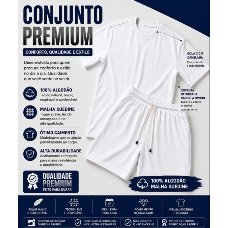 Conjunto Masculino Camiseta Oversized Lisa + Bermuda Streetwear