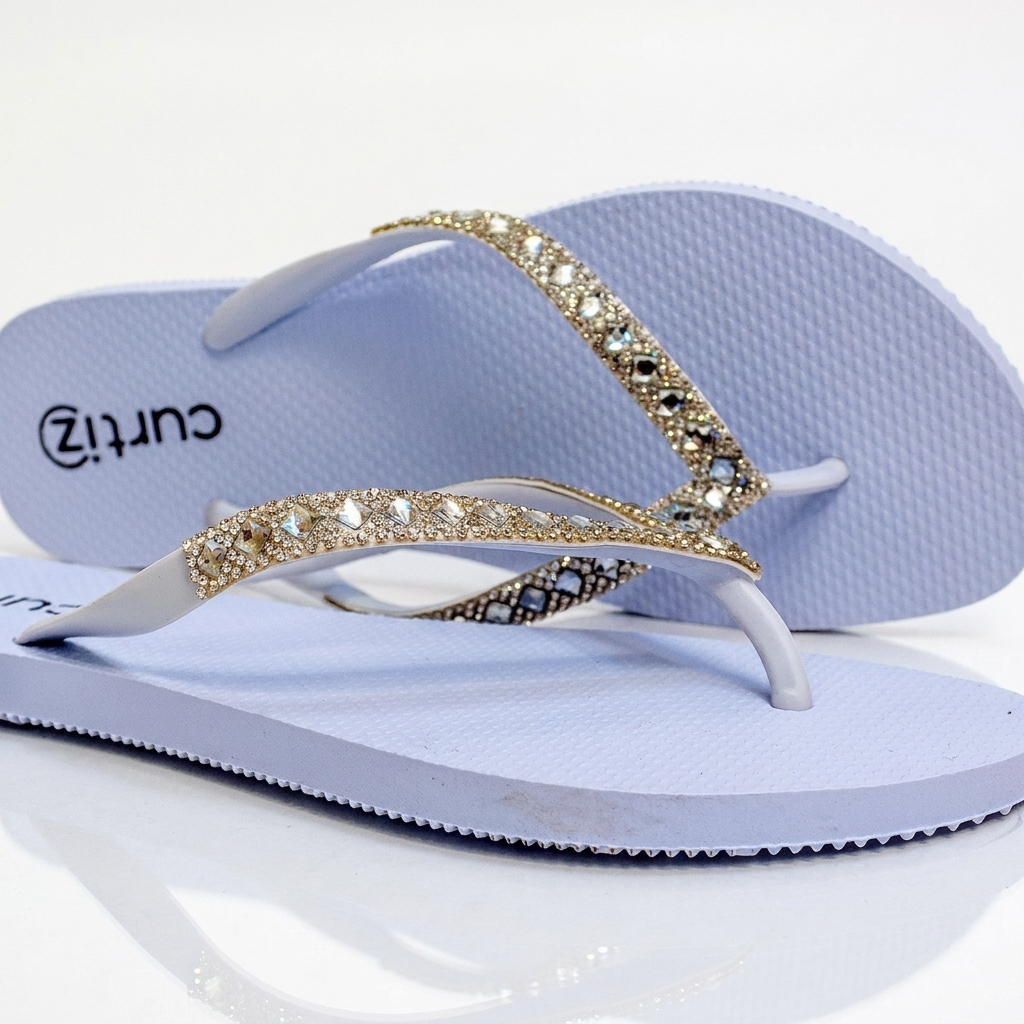 chinelo feminino Original Chinelos Gliter brilho slim rasteirinha  luxuosa personalisada confortável