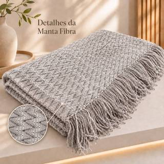 Manta Para Sofá fibra de coco com Algodão Luxo Gigante 270x260 Tipo Capa De Sofá / manta para cama de casal