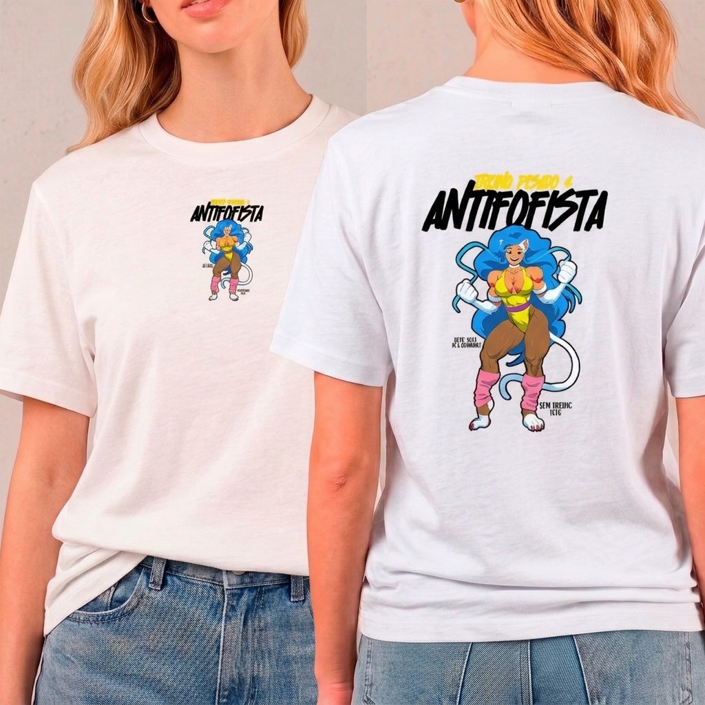 Camiseta Antifofista Feminina Academia Gym Maromba Treino Pesado Fitness Estampada Casual Streetwear