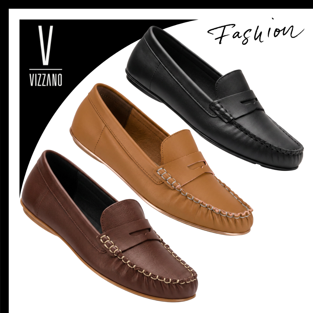 Mocassim Vizzano Feminino Sapatilha Loafer Confortável Elegante Dia a Dia Original