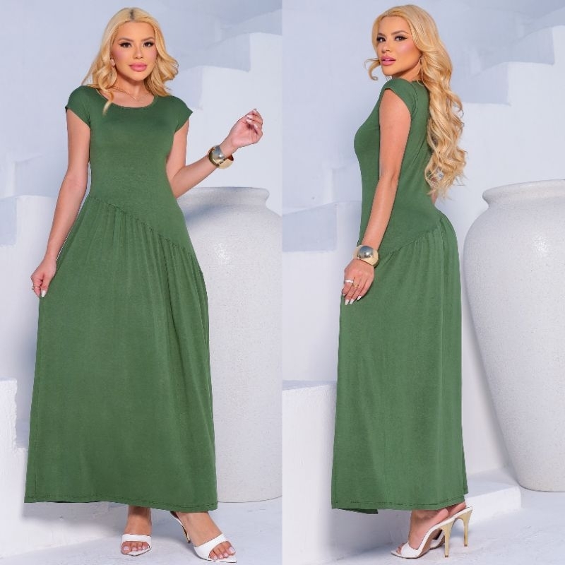 Vestido feminino assimétrico com manguinha e sem bojo elegante e super confortável