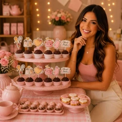 Kit com 30 Toppers para Doces Chá de Panela | Decoração para Docinhos Chá de Cozinha | Kit Toppers Festa