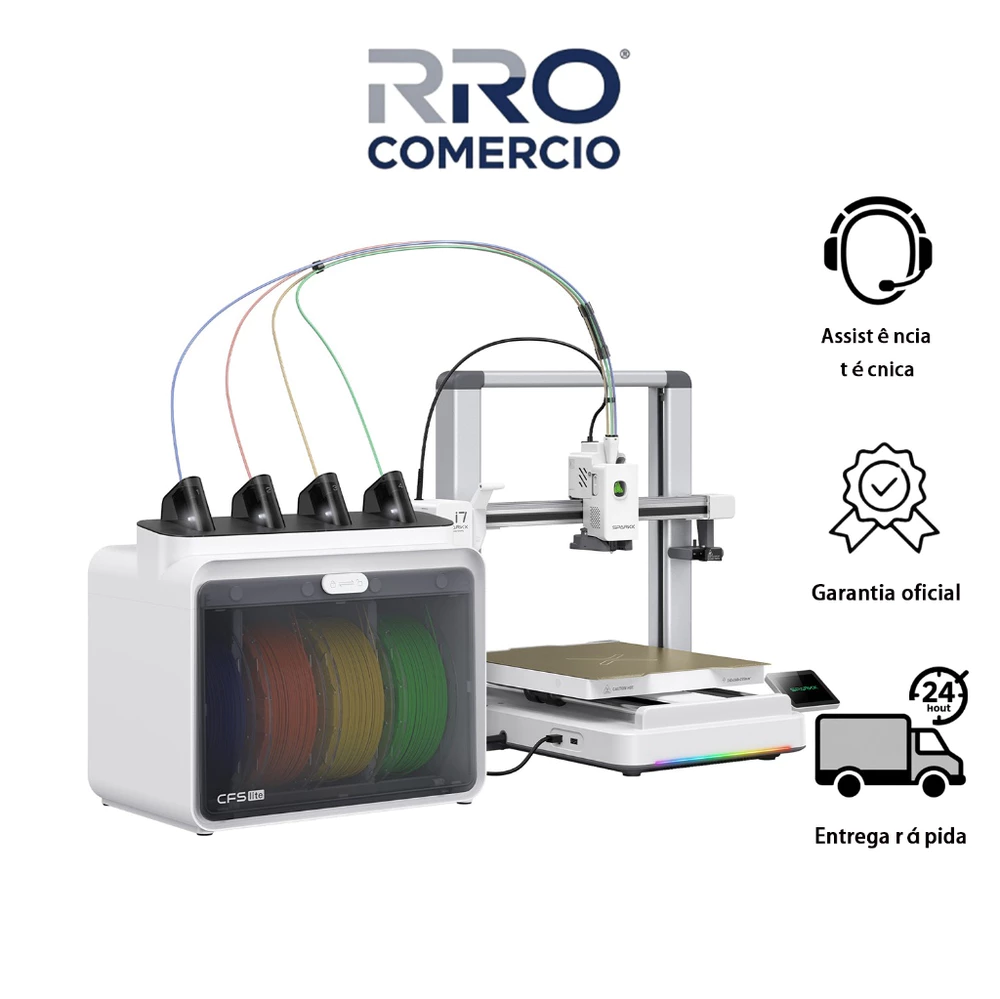 Impressora 3d Creality SPARKX i7 Color Combo 127-220V Melhoria na economia de filamento com AMS Lite