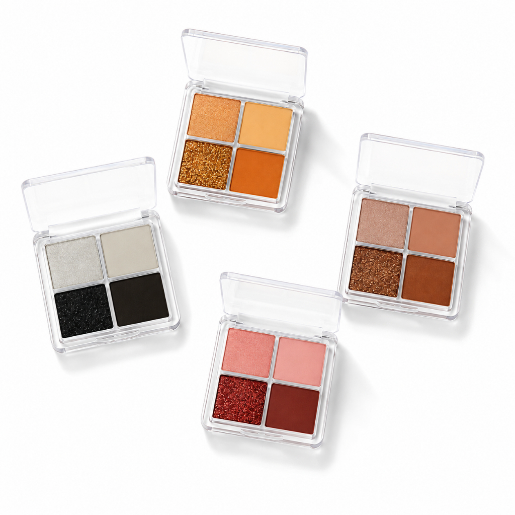 Paleta de Sombras Vivai Vai na Bolsa Maquiagem Olhos Cores Neutras Matte Metálica Glitter Compacta
