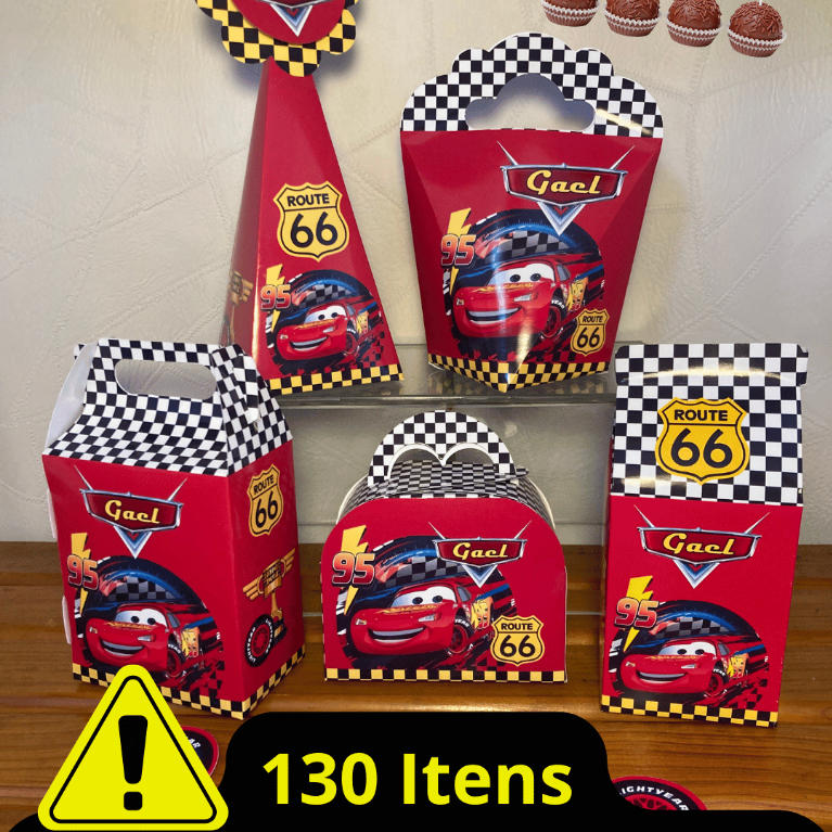 Kit Festa Personalizado Carros Masculino Infantil Caixinhas Mimo Topo Topper Doce Lembrancinha Aniversário
