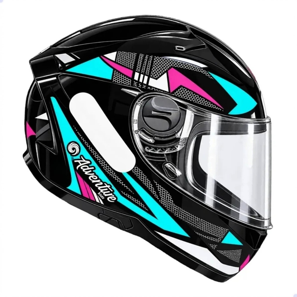 Capacete Infantil Crianças Ebf Kids Adventure Preto Tifany Tamanho 54 — imagem 2 de 2