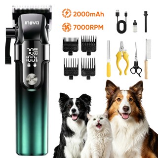 INOVA Tosador de Cães e Gatos 7000RPM 2000mAh 200min Kit Pet Grooming Silencioso🐾