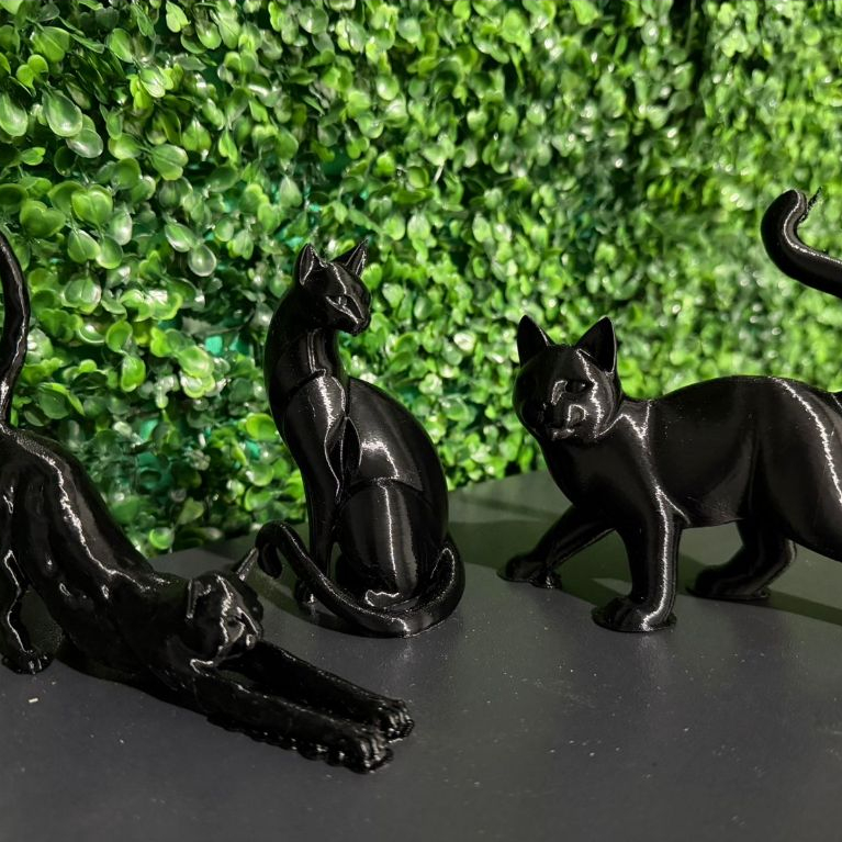 Esculturas Gato Decorativo Para Casa Enfeite Mesa Estante Sala