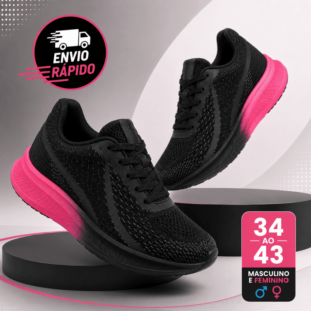 Tênis Unissex Esportivo Leve Respirável Academia Caminhada Corrida Solado EVA 34 ao 43 Casual Leve