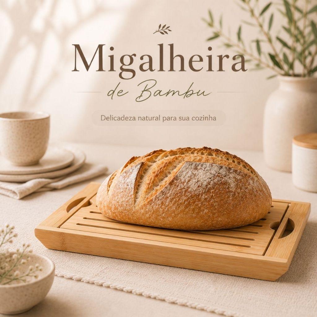 Migalheira de Bambu Bandeja Decorativa Para Café Chá Petisqueira Condimentos Casa Cozinha Mesa Posta