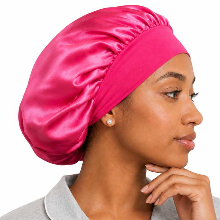 Touca de cetim  touca de cetim cabelo cacheado touca de cabelo com faixa cores variadas
