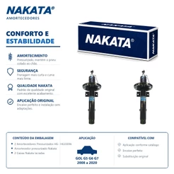 PAR Amortecedor Dianteiro Gol G5 G6 G7 2008 a 2020 Nakata HG33036