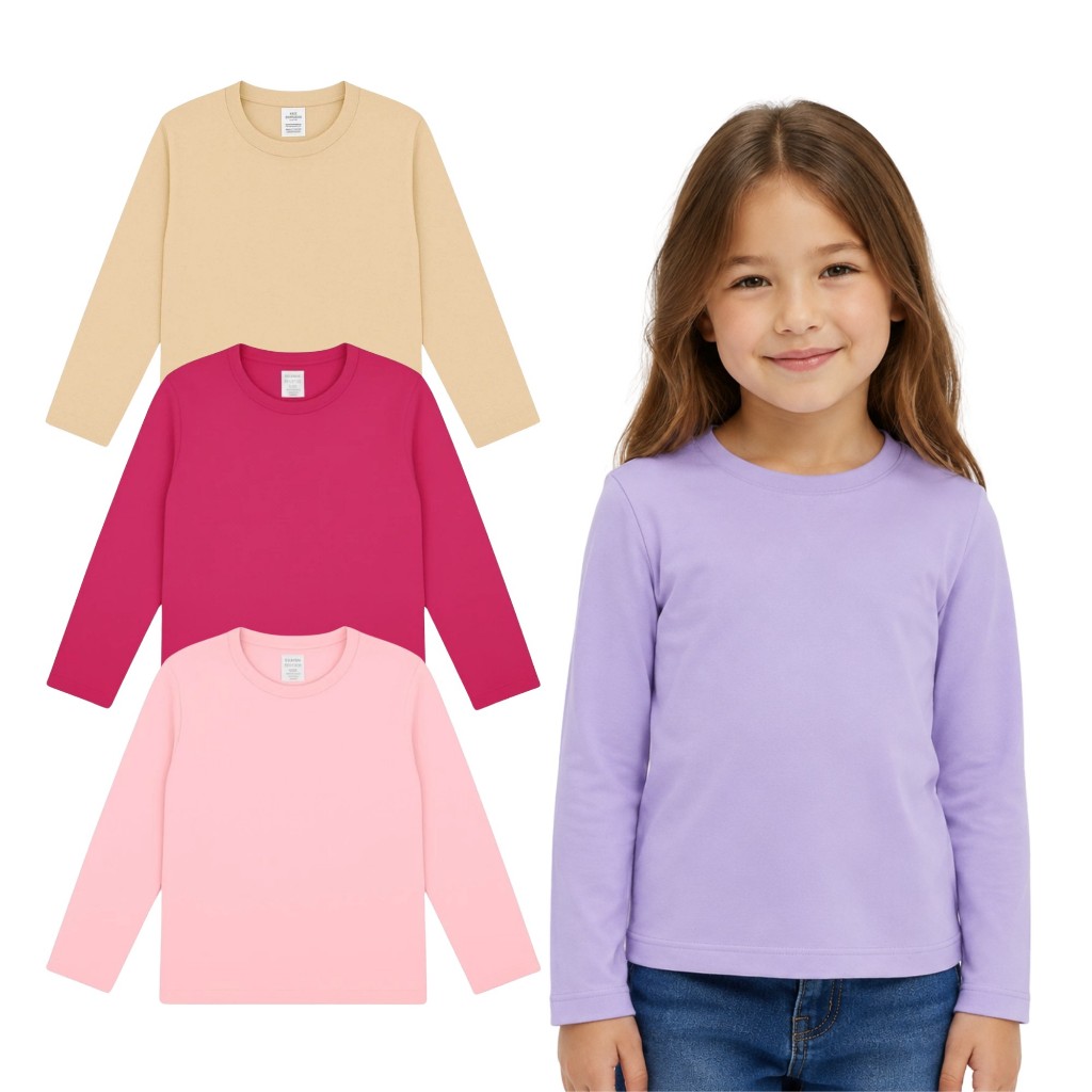 Blusa Termica Peluciada Infantil Menina Sortida 1 ao 14 Anos Roupa Infantil Feminina