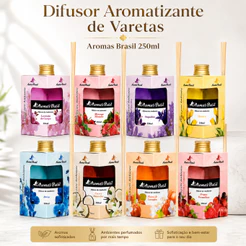 Difusor Aromatizante de Varetas Aromas Brasil 250ml