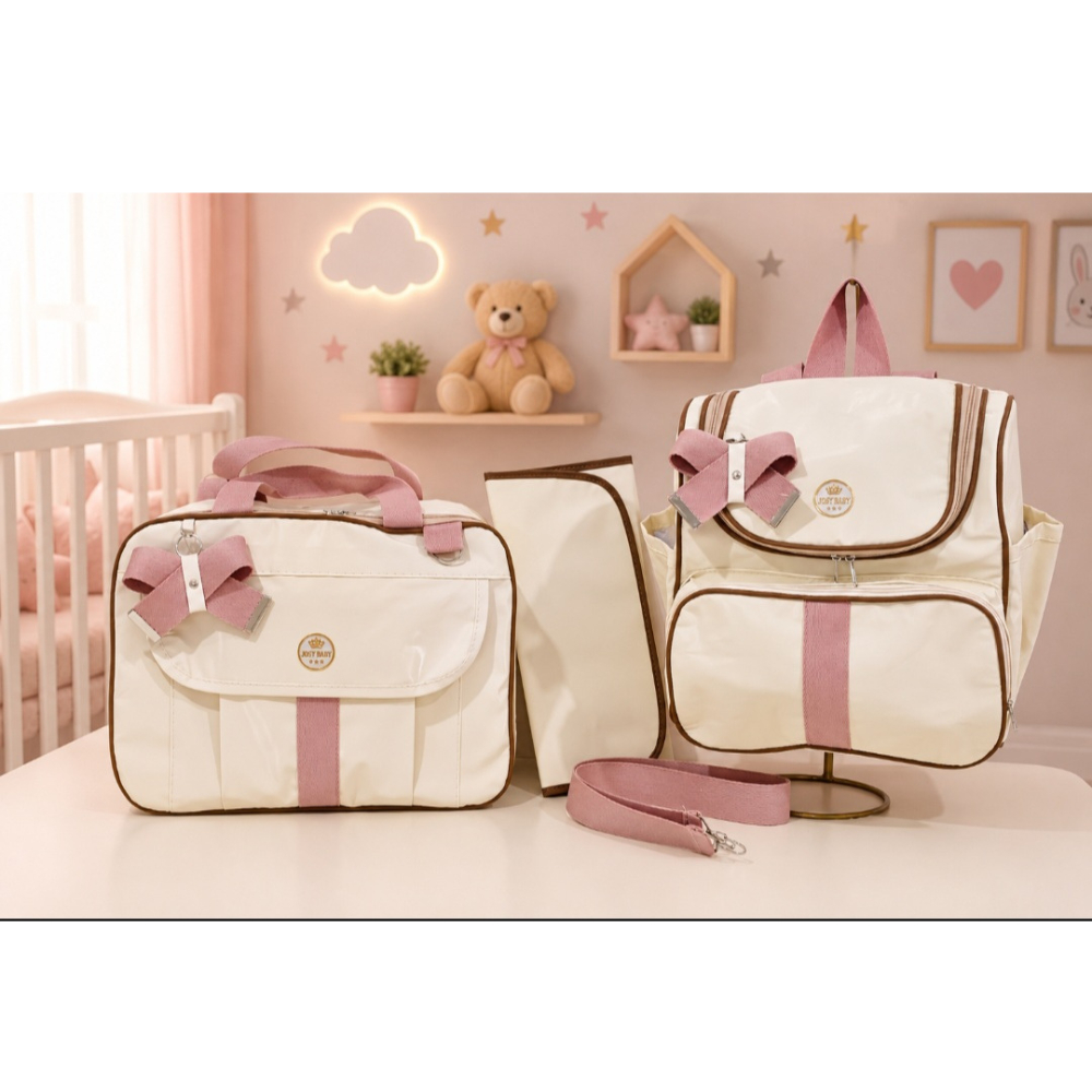 kit Bolsa Maternidade kit 3 peças com mala e Mochila 2 em 1 e trocador Menino\Menina