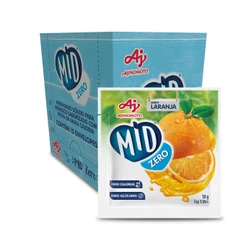 Kit Refresco em Pó MID ZERO® Laranja 15x10g - Zero Açúcar - Ideal para Lanches, Festas e Churrascos