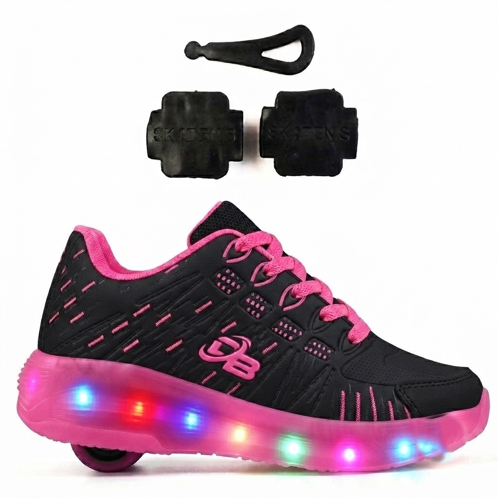 Tênis de Rodinha Infantil com LED Masculino e Feminino 26ao36