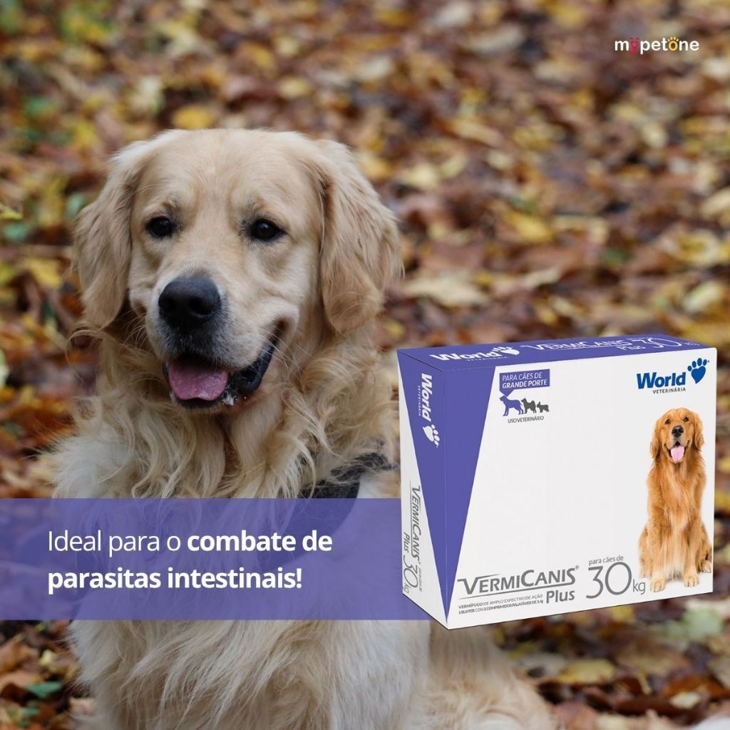 VermiCanis Plus Vermífugo World para Cães de 30Kg - 2 Comprimidos · foto 2
